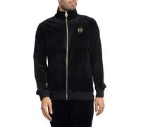 Sergio Tacchini Homme Veste De Survêtement En Velours Court, Black, L