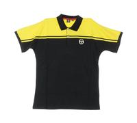Sergio Tacchini - Polo à manches courtes en noir/moutarde - Homme - Tops - Noir - Taille: L
