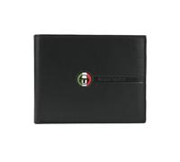 Sergio Tacchini Portefeuille Homme en Cuir Véritable, Fin avec Porte-Cartes