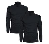 Sergio Tacchini Pull à col roulé pour Hommes Chaud Coton, Lot de 2 Noir XXL