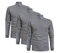 Sergio Tacchini Pull à col roulé pour Hommes Chaud Coton, Lot de 3 Gris M