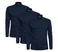 Sergio Tacchini Pull à col roulé pour Hommes Chaud Coton Pull Demi-col, Lot de 3 Bleu M