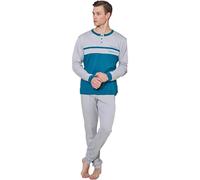 Sergio Tacchini Pyjama d'hiver pour homme, pyjama homme chaud en coton Limited Edition