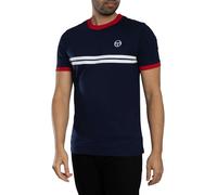Sergio Tacchini Supermac T-Shirt Maritime Blue/Adrenaline Rush/White