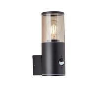 SERGIORO Applique extérieure avec détecteur - Noir dépoli - E27 20W - Ampoule non incluse Noir dépoli G