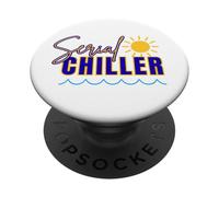 Serial Chiller - Fun Summer Chill Vibes Design PopSockets PopGrip Adhésif