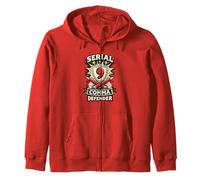 Serial Comma Defender Oxford Comma Grammar Nerd Humour Sweat à Capuche