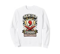 Serial Comma Defender Oxford Comma Grammar Nerd Humour Sweatshirt
