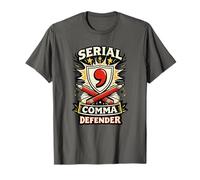 Serial Comma Defender Oxford Comma Grammar Nerd Humour T-Shirt