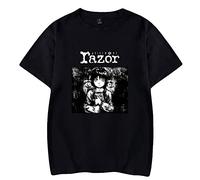 Serial Experiments Lain T-shirt unisexe décontracté col rond manches courtes mode rétro classique T-shirt Anime Merch, Noir , M