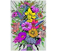 SERICOLOR Tableau à colorier en Relief Velours. Bouquet de Fleurs