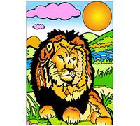 SERICOLOR Tableau à colorier en Relief Velours. Lion