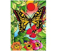 SERICOLOR Tableau à colorier en relief velours. Papillon