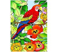 SERICOLOR Tableau à colorier en relief velours. Perroquet