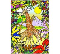 SERICOLOR Tableau Velours La Girafe