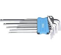 Série 13 Clés Hexagonales En Pouces Pliées Avec Tête Sphérique Fermec BGS9801