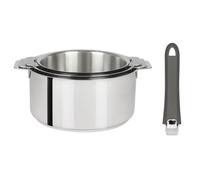 serie 3 casseroles amovibles 16 a 20 cm + 1 poignee mutine 02 grise