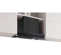 Série 6, hotte design intégrée, 60 cm, verre transparent imprimé en noir, noir mat, DBB67DP60