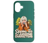 Série animée Sirotant du thé et jugeant Les Personnages des Fans d'anime Coque pour iPhone 16
