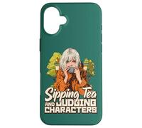 Série animée Sirotant du thé et jugeant Les Personnages des Fans d'anime Coque pour iPhone 16 Plus