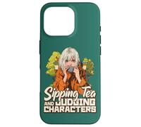 Série animée Sirotant du thé et jugeant Les Personnages des Fans d'anime Coque pour iPhone 16 Pro