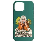 Série animée Sirotant du thé et jugeant Les Personnages des Fans d'anime Coque pour iPhone 16 Pro Max