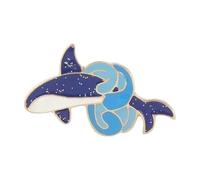Série Baleine de mer Émail Pins Animaux Bleus Broche pour Vêtements Et Sac, Normale, Métal non précieux