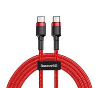 Câble Usb-C vers Usb-C Pd Baseus Cafule Pd 2.0 Qc 3.0 60W 2M (Rouge)