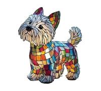 Série Chien Art Veilleuse Peinture à la main Lampe LED décorative résine Teckel Corgi Carlin Lampes Articles(West Highland Terrier)