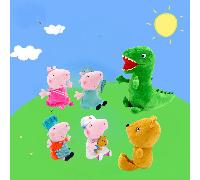 Série Cosplay Pendentif Peppa Pig, Peluche Ours en Peluche, Peluche Dinosaure, Porte-clés Personnages de Dessin Animé Kawaii, Pendentif de Sac de Téléphone, Accessoire de Collection Décorative, Convie