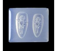 Série d'anges Sculptures Plaques d'estampage Pochoirs à ongles en cristal époxy Résine Moule d'art d'ongles Décoration Série Ange Autocollants pour ongles