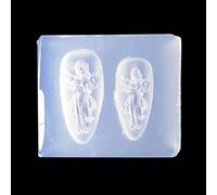 Série d'anges Sculptures Plaques d'estampage Pochoirs d'ongles en cristal époxy Résine Moule d'art d'ongles Décoration Série Ange Autocollants pour ongles