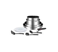 Tefal Batterie de cuisine Ingenio Emotion L897AS04 – 10 pièces, inox empilable, antiadhésif