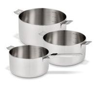 BEKA Casseroles Evolution 16/18 et 20 cm avec manche amovible Lot de 3