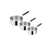 Lagostina Casseroles Tempra – 3 pièces 16/18/20 cm – Acier inoxydable argent