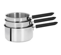 SERIE DE 3 CASSEROLES MUTINE 2 FIXE - POIGNEE BAKELITE NOIRE