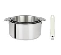 Série de 3 casseroles Mutine + poignée amovible - Couleur de la poignée: Blanche