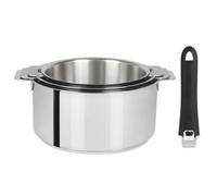 Série de 3 casseroles Mutine + poignée amovible - Couleur de la poignée: Noire