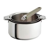 Série de 3 casseroles Mutine + poignée amovible - Couleur de la poignée: Taupe