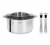 Série de 4 casseroles Casteline + 2 poignées amovibles inox Casteline