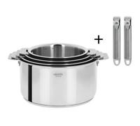 Série de 4 casseroles Casteline + 2 poignées amovibles Zénith