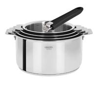 Série de 4 casseroles Casteline amovible 14 à 20 cm avec 2 poignées Mutine noire