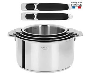 Série de 4 casseroles Casteline amovibles 14 à 20 cm + 2 poignées Zénith 3