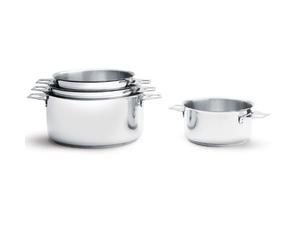 Série de 4 casseroles Twisty ø 14 cm, 16 cm, 18 cm & 20 cm avec 1 queue & 2 anse