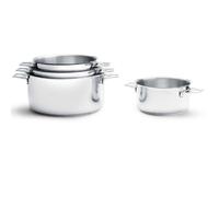 Série de 4 casserolles Twisty de 14, 16, 18 & 20 cm avec 1 queue et 2 anses amov
