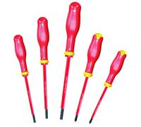 Usag Jeu de cinq tournevis U00910119 - 091 D/SH5 SLIM pour vis à fente et à empreinte PHILLIPS® 1000 V