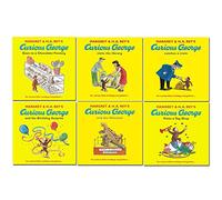 Série de 6 livres Curious George (Dinosaure, visite la bibliothèque, surprise d'anniversaire, visite un magasin de jouets, prend un train, se rend dans une chocolaterie)