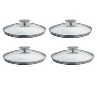 Série de de 4 couvercles verre platine