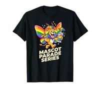 Série de défilés de mascottes Rainbow Lion Pride Wings T-Shirt