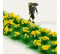 Série de grappes d'herbes statiques colorées de 10 mm pour touffes conçues pour la construction de modèles et les mises en page (fleurs de colz)